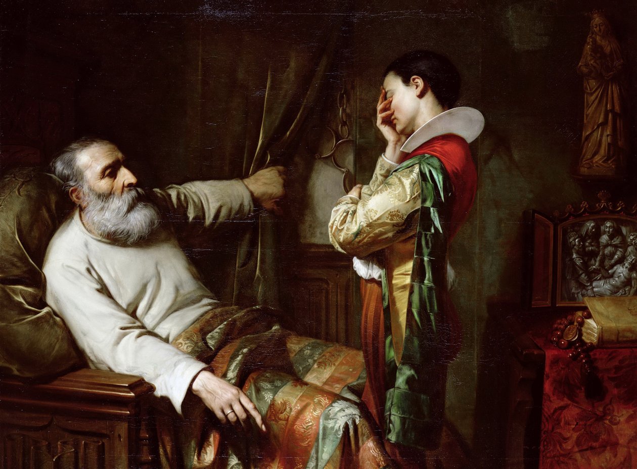 Poslední chvíle Kryštofa Kolumba, 1870. od Claude Jacquand