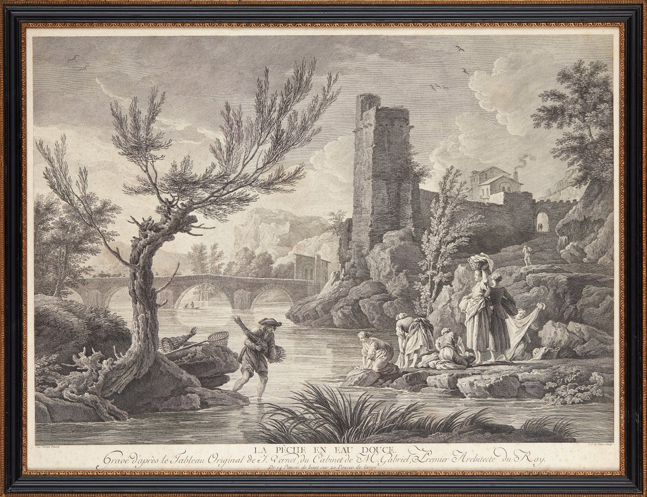 Francouzské ocelorytiny od Claude Joseph (after) Vernet