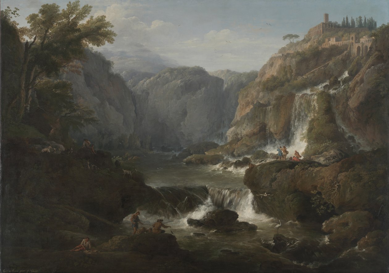 Vodopády v Tivoli, 1737 od Claude Joseph Vernet