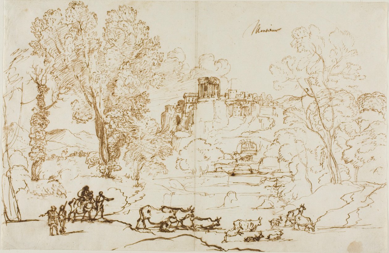 Klasická krajina - Tivoli od Claude Lorrain