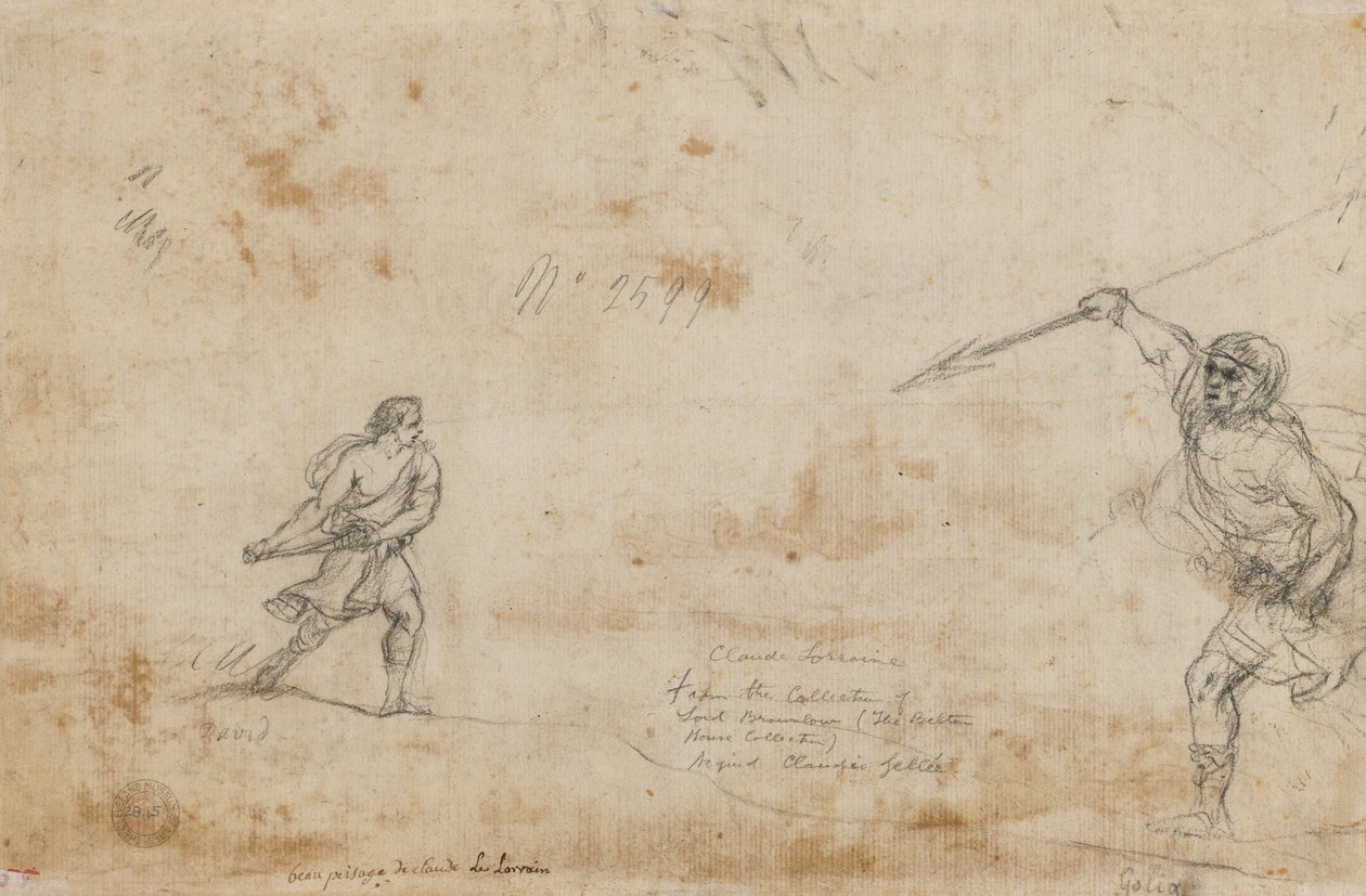 David a Goliáš verso, c. 1645. od Claude Lorrain