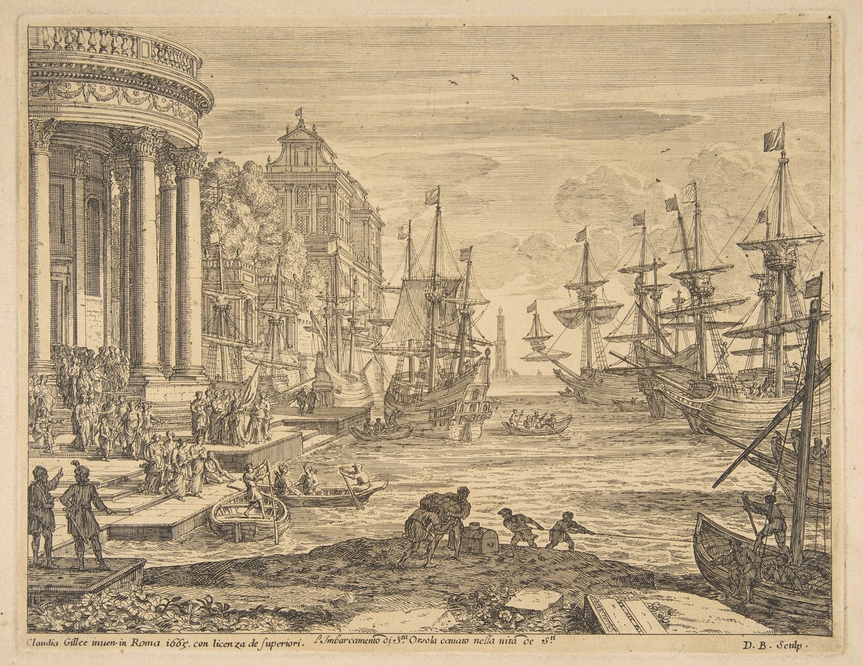 Nalodění svaté Uršuly, 1665. od Claude Lorrain