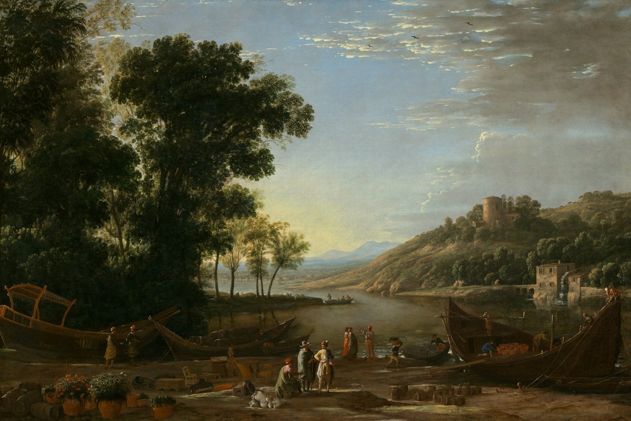 Krajina s obchodníky, c. 1629. od Claude Lorrain