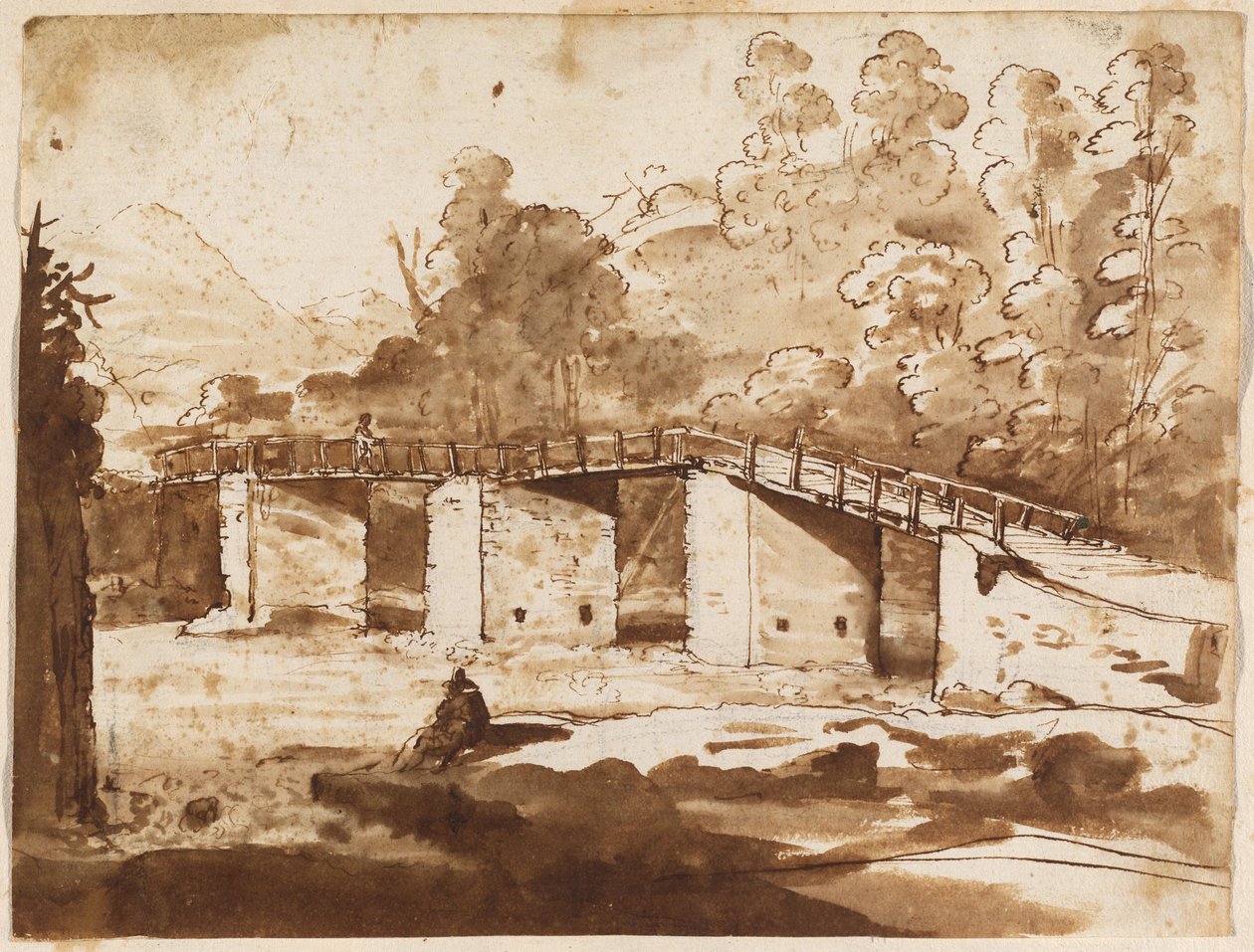 Krajina s mostem od Claude Lorrain