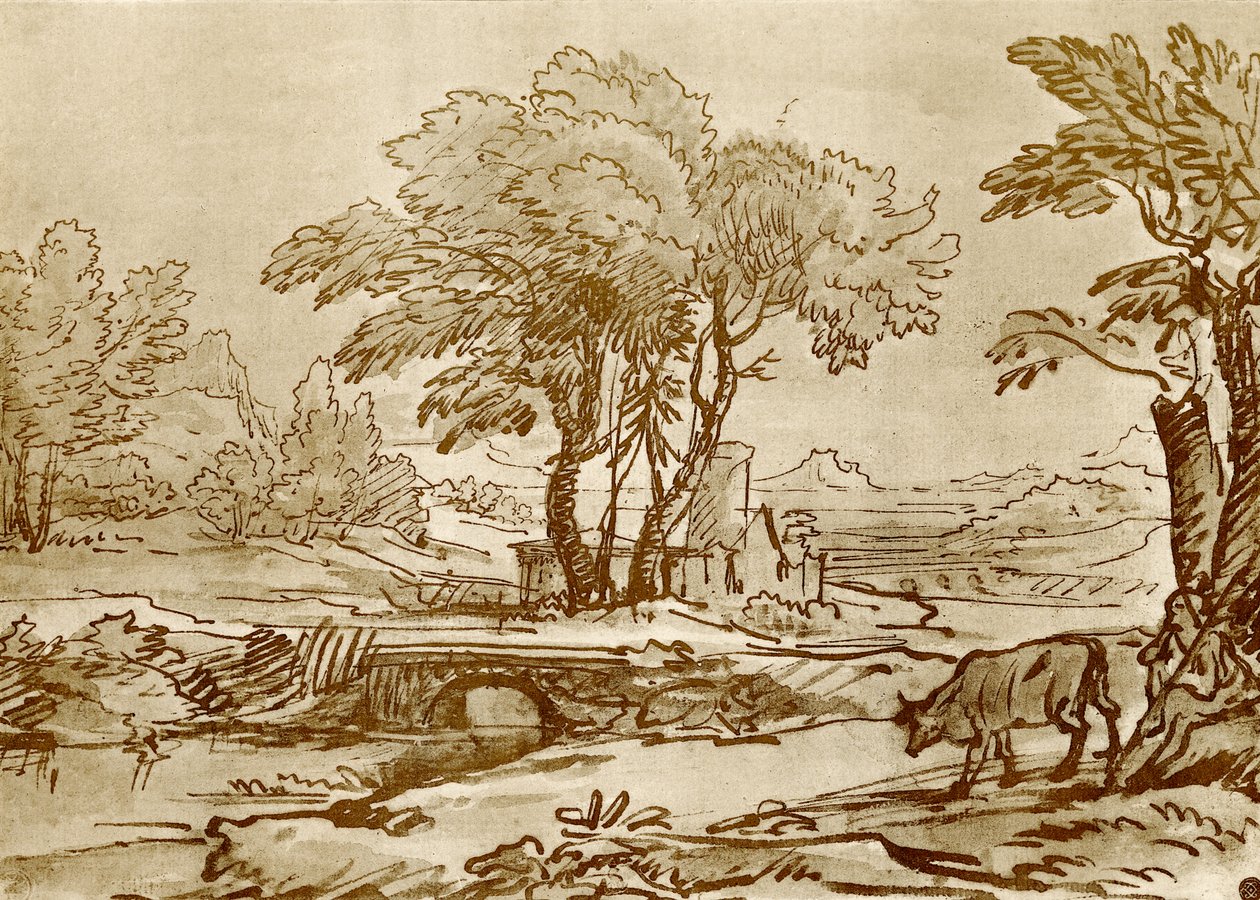 Krajina s mostem od Claude Lorrain