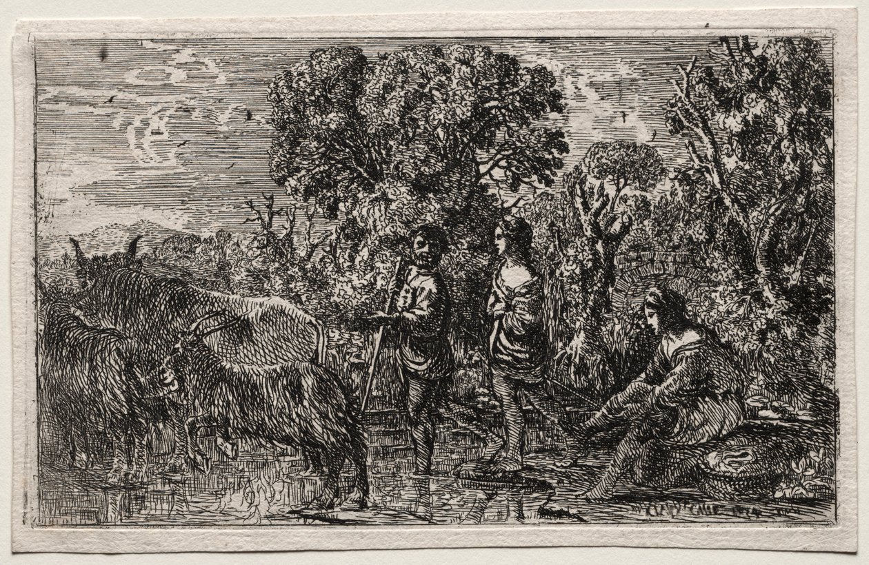 Le Passage du gué, 1634. od Claude Lorrain