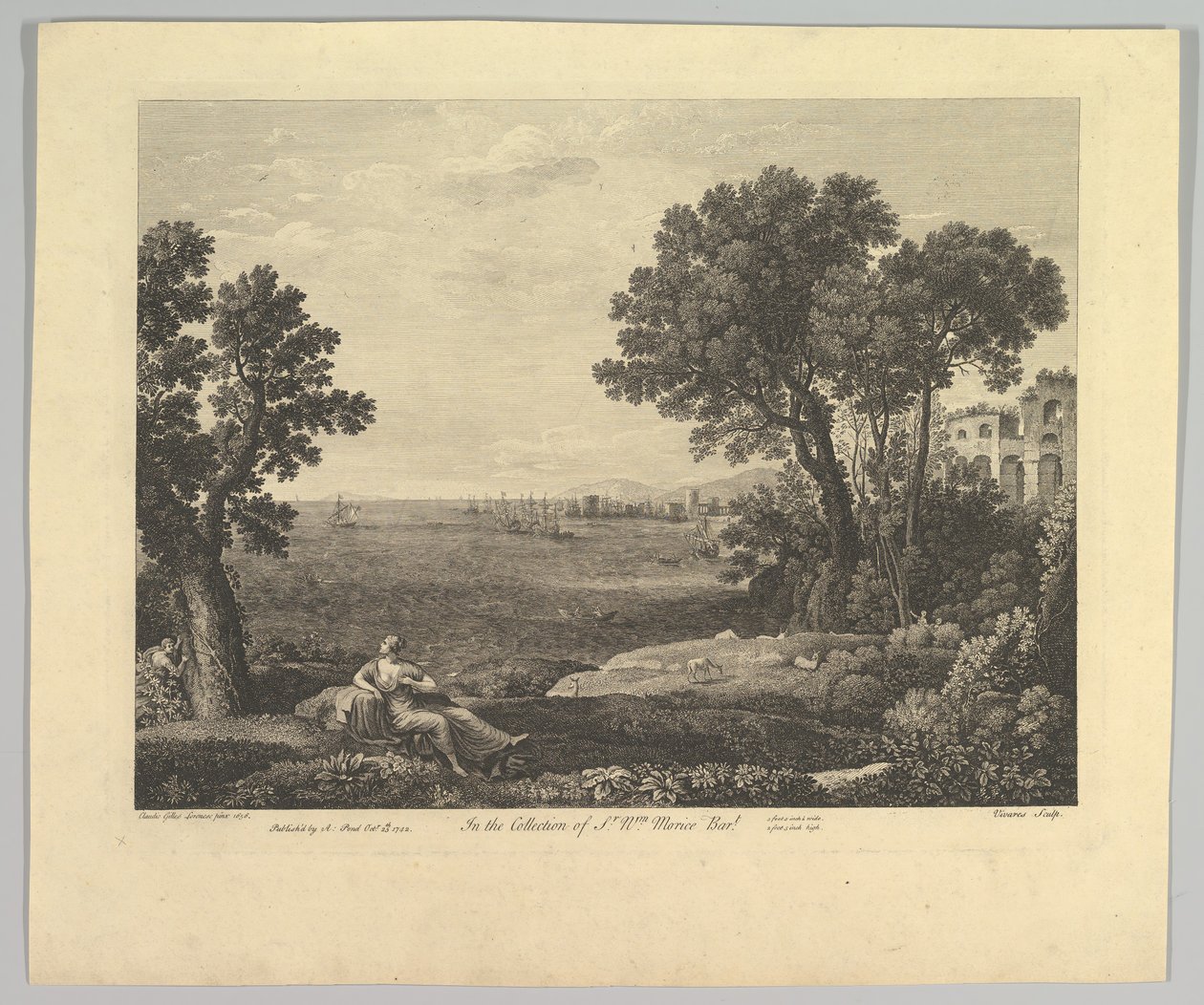 Přímořská krajina s Bakchem a Ariadnou, 1742. od Claude Lorrain
