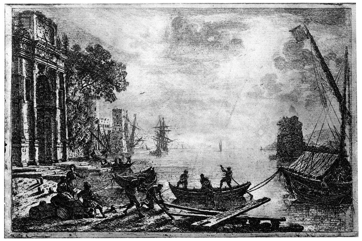 Západ slunce, c1620-1680 1924 od Claude Lorrain