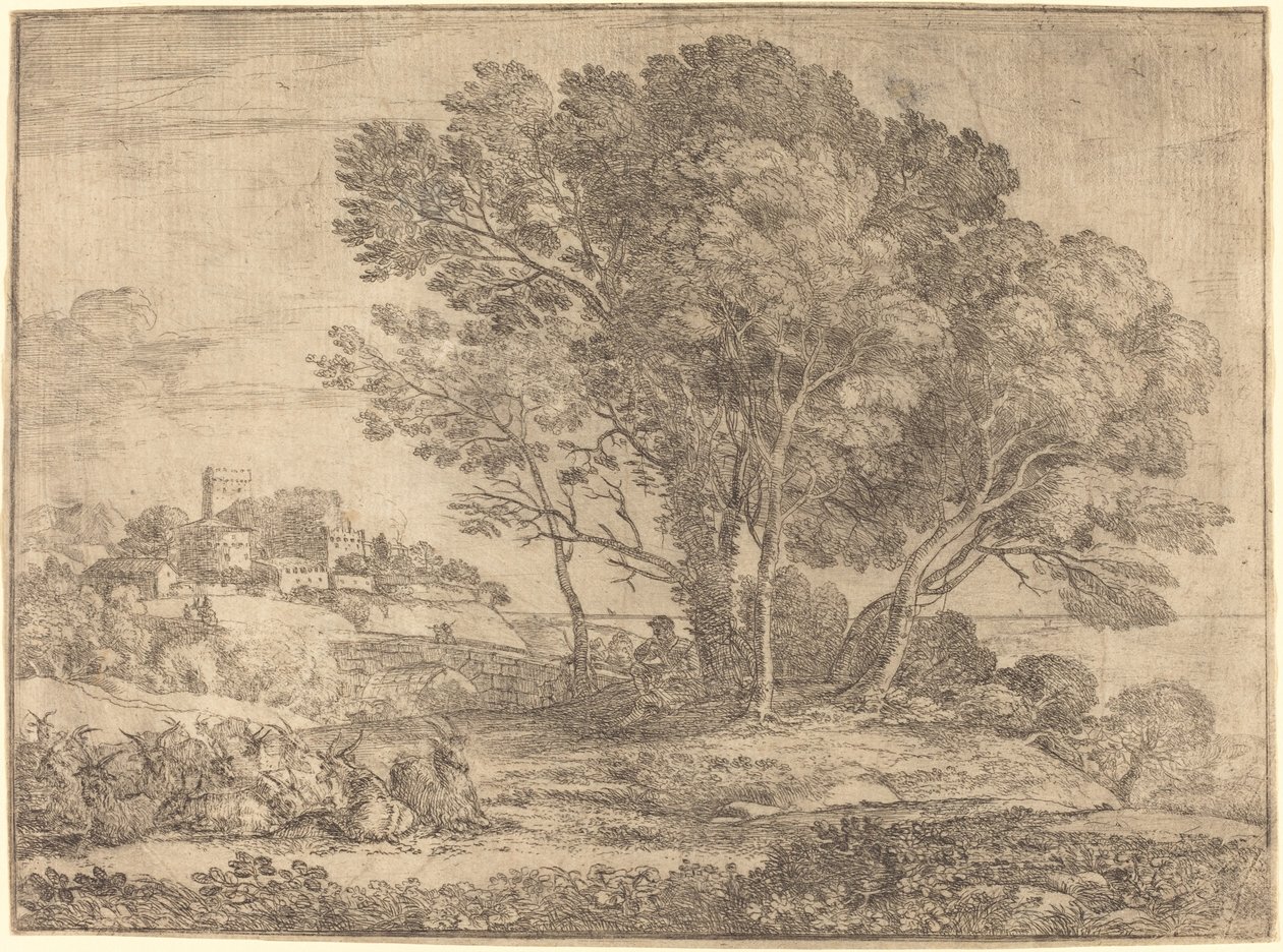 Pastýř koz od Claude Lorrain