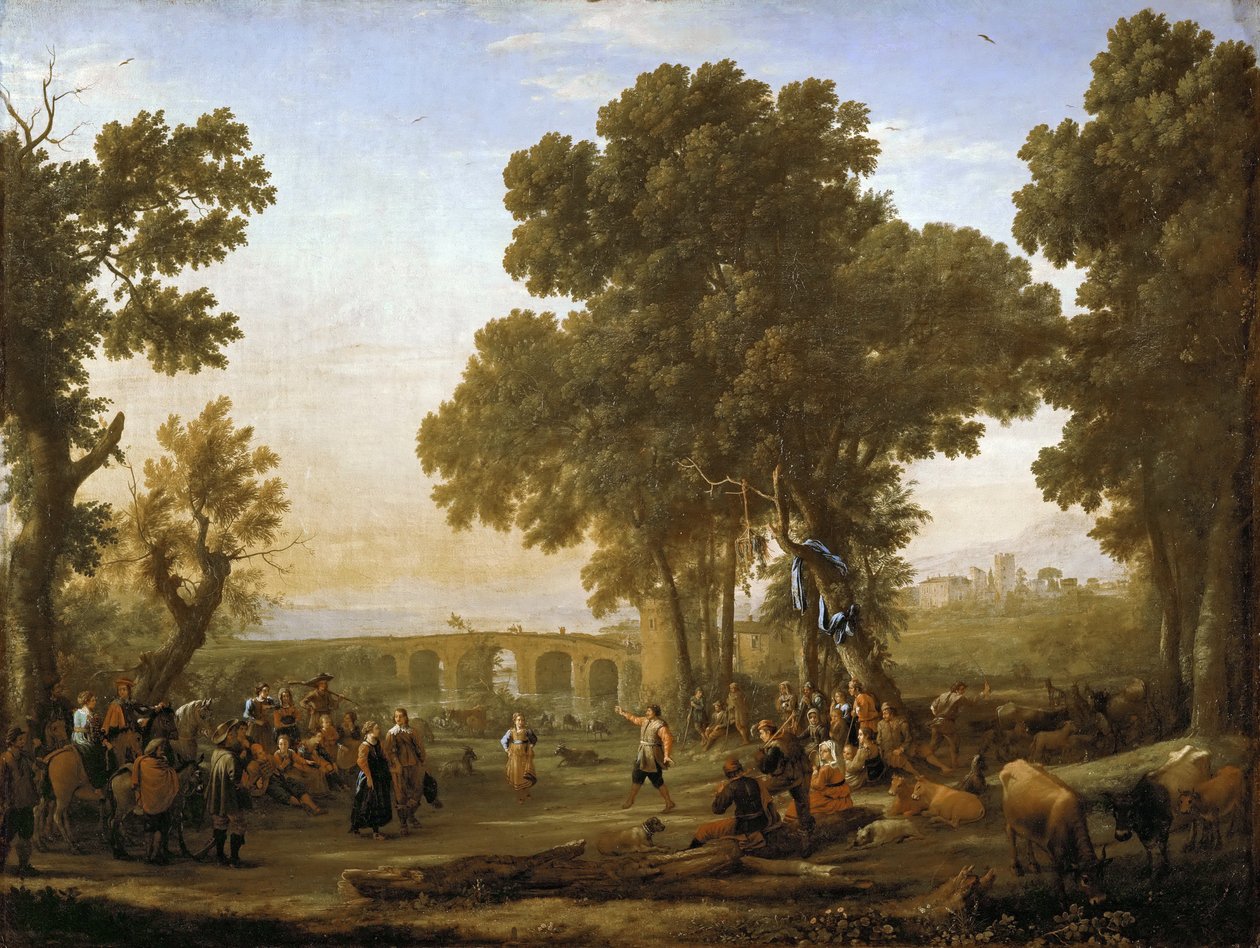 Vesnické slavnosti od Claude Lorrain