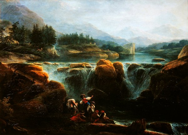 Švýcarská krajina, cca 1790-94 od Claude Louis Chatelet