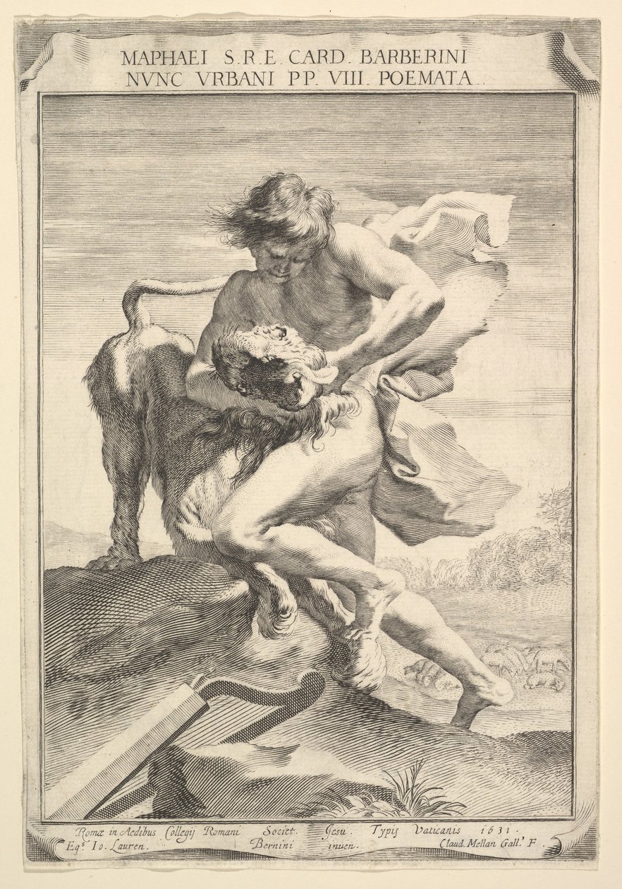 David Škrcení lva, 1631. od Claude Mellan
