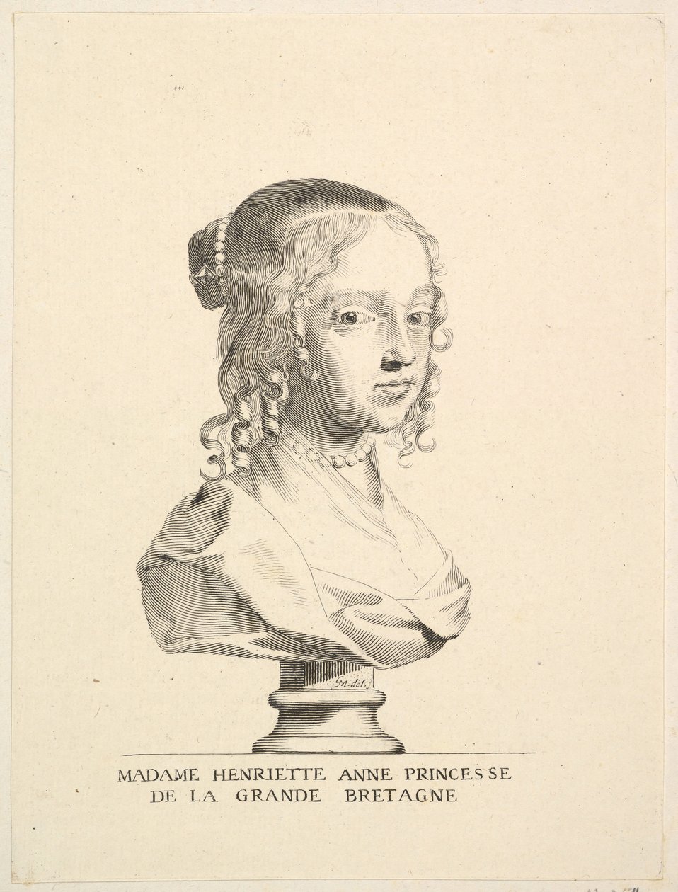 Henriette-Anne Anglická, vévodkyně z Orleansu. od Claude Mellan