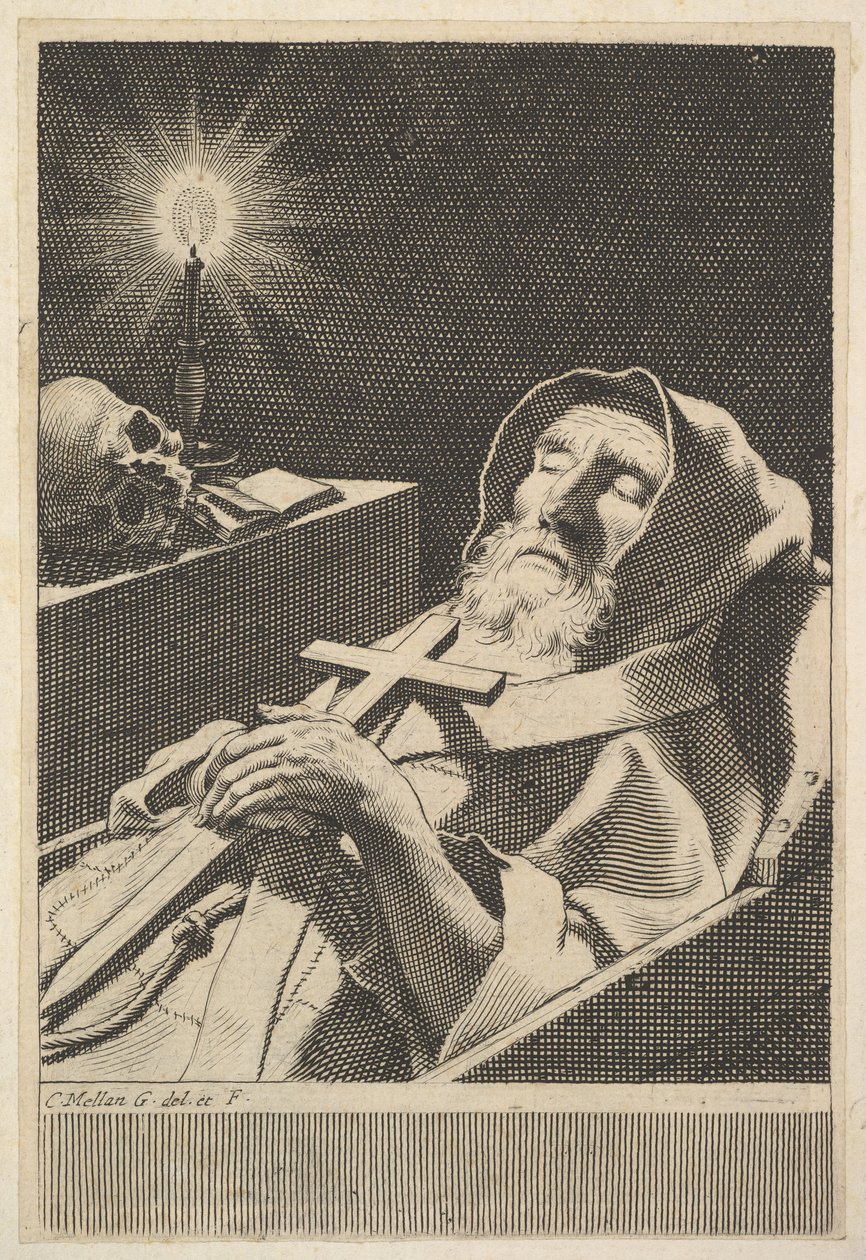 Svatý František de Paul. od Claude Mellan