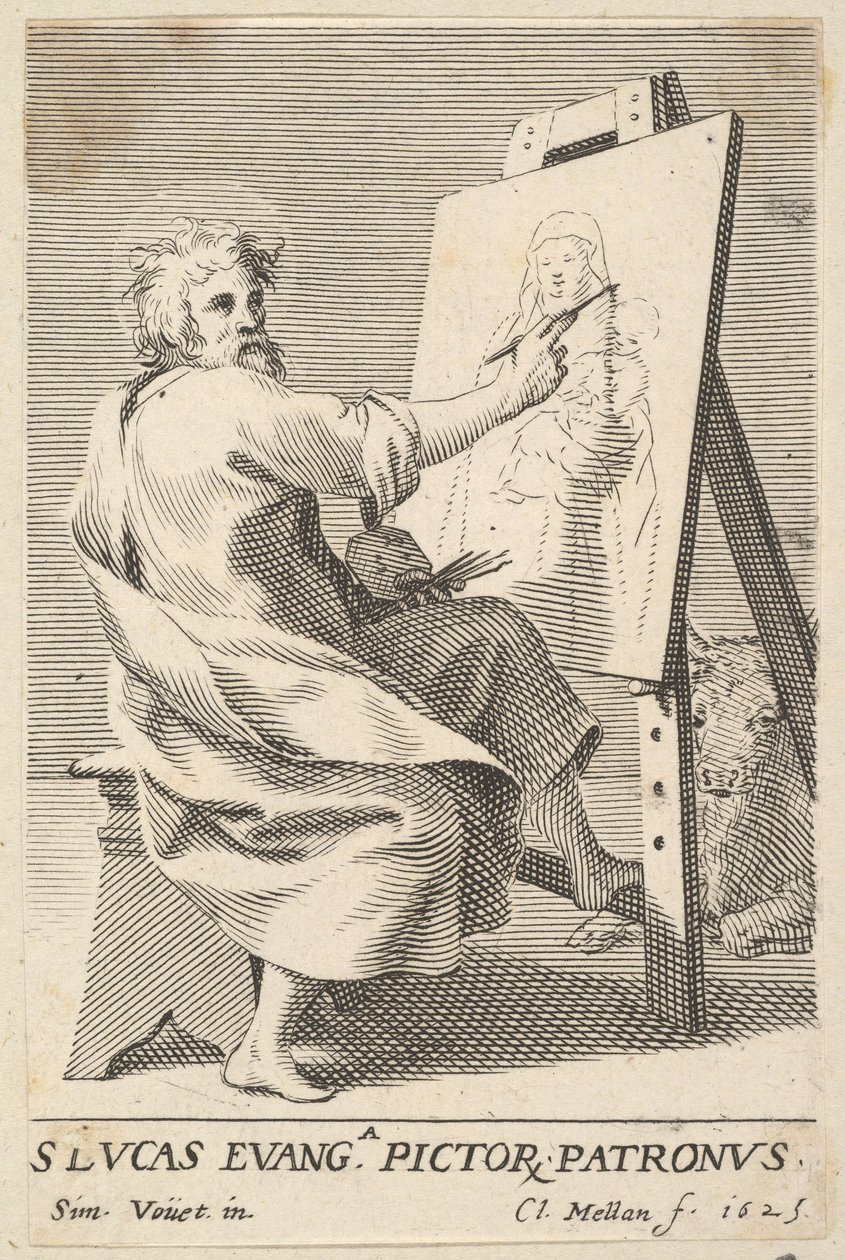 Svatý Lukáš Maluje Pannu, 1625. od Claude Mellan