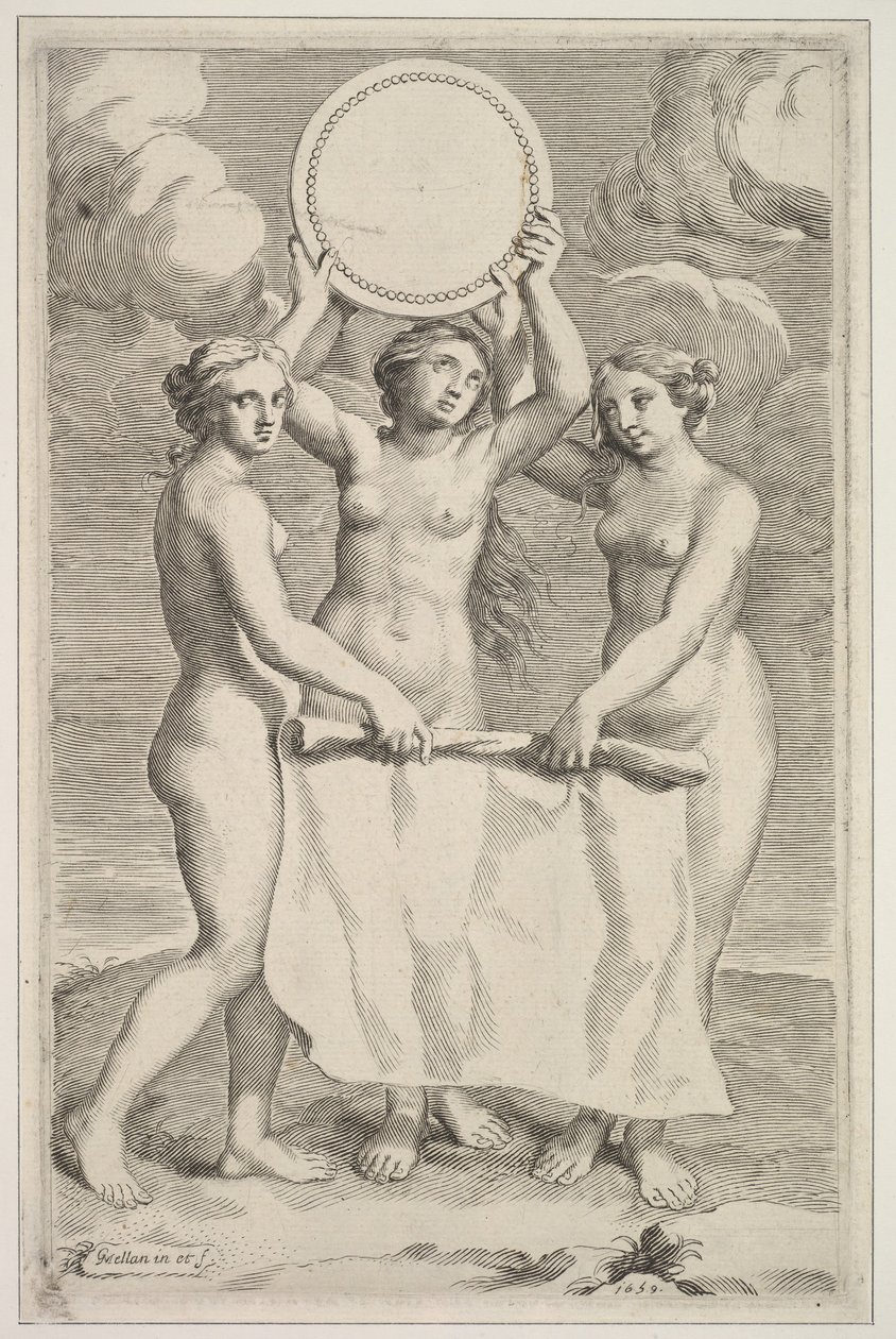 Tři Grácie, 1659. od Claude Mellan