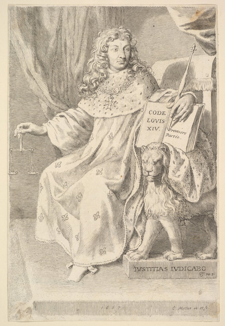 Titulní strana: Le Code Louis XIV, 1667. od Claude Mellan