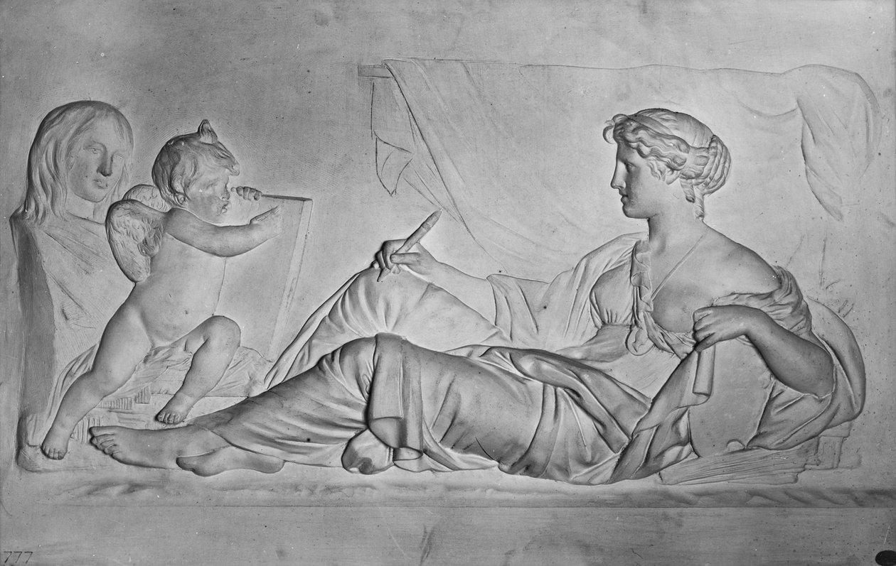 Historie, kolem roku 1810 (terakota) od Claude Michel Clodion