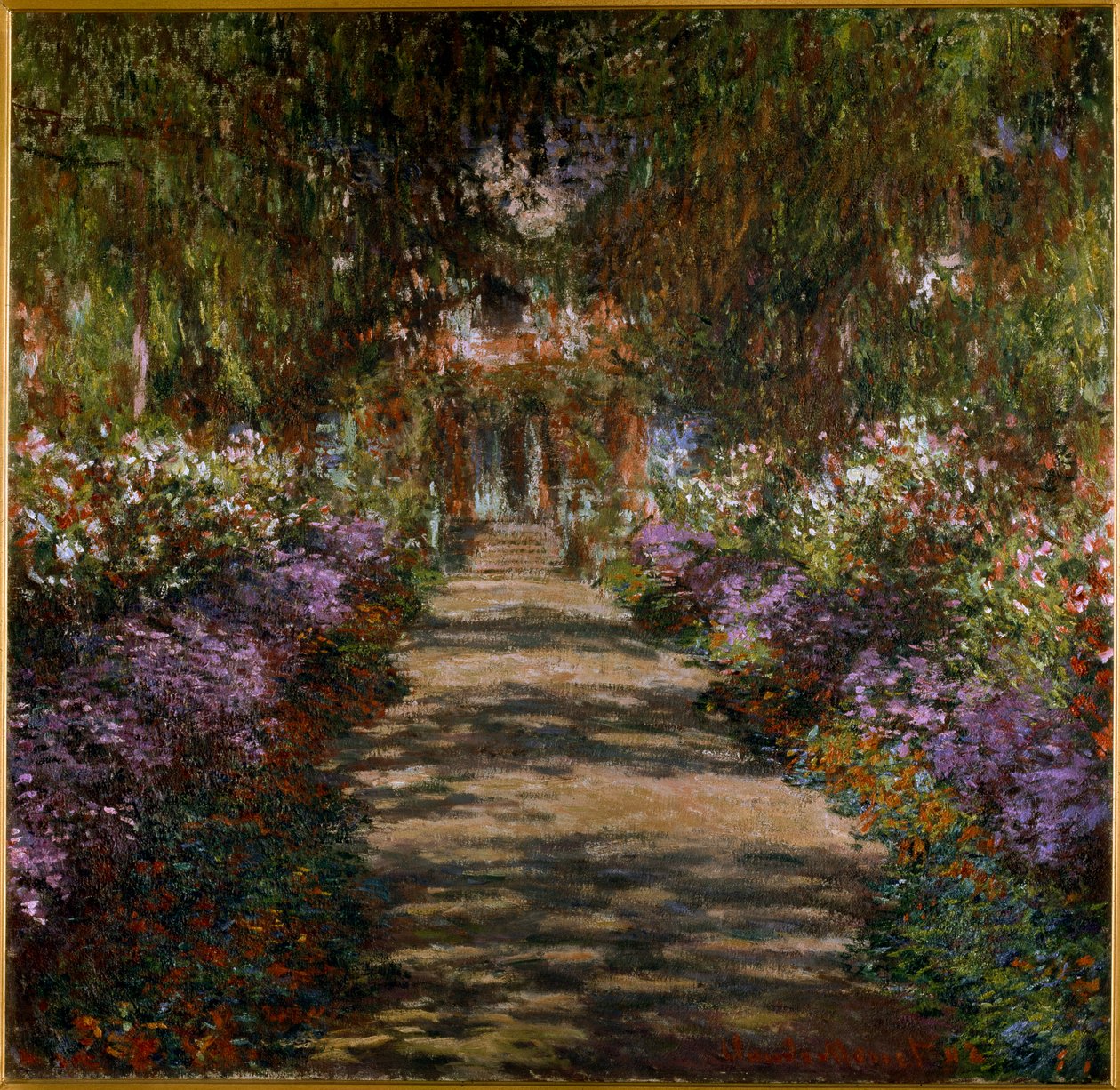 Allee v zahradě Giverny od Claude Monet