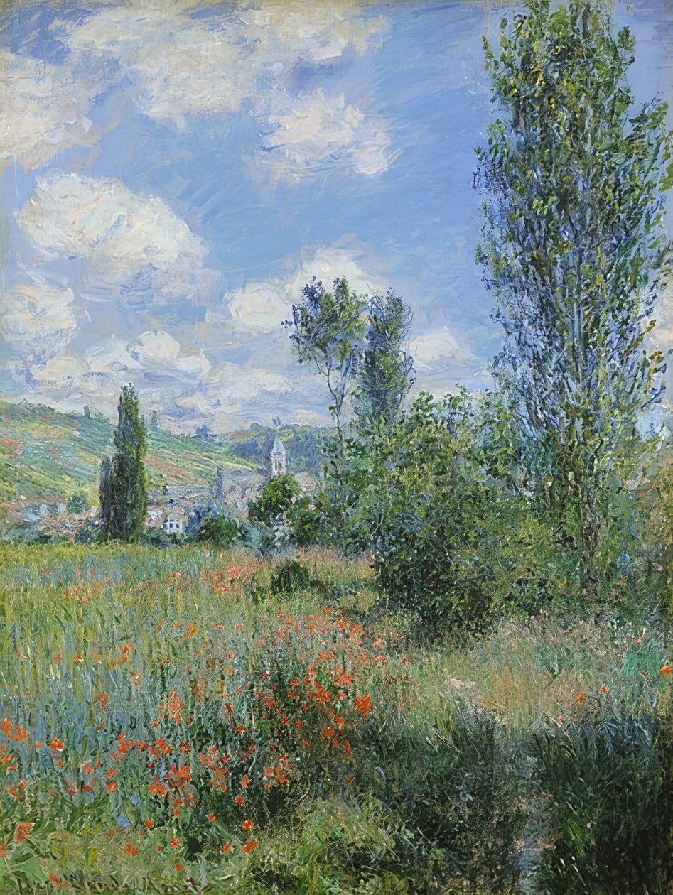 Pohled na Vétheuil. 1880 od Claude Monet