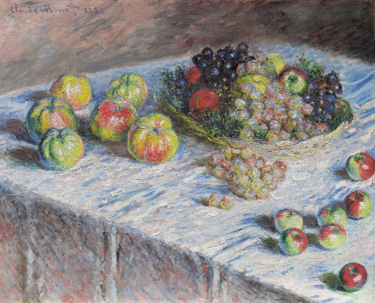 Jablka a hrozny od Claude Monet