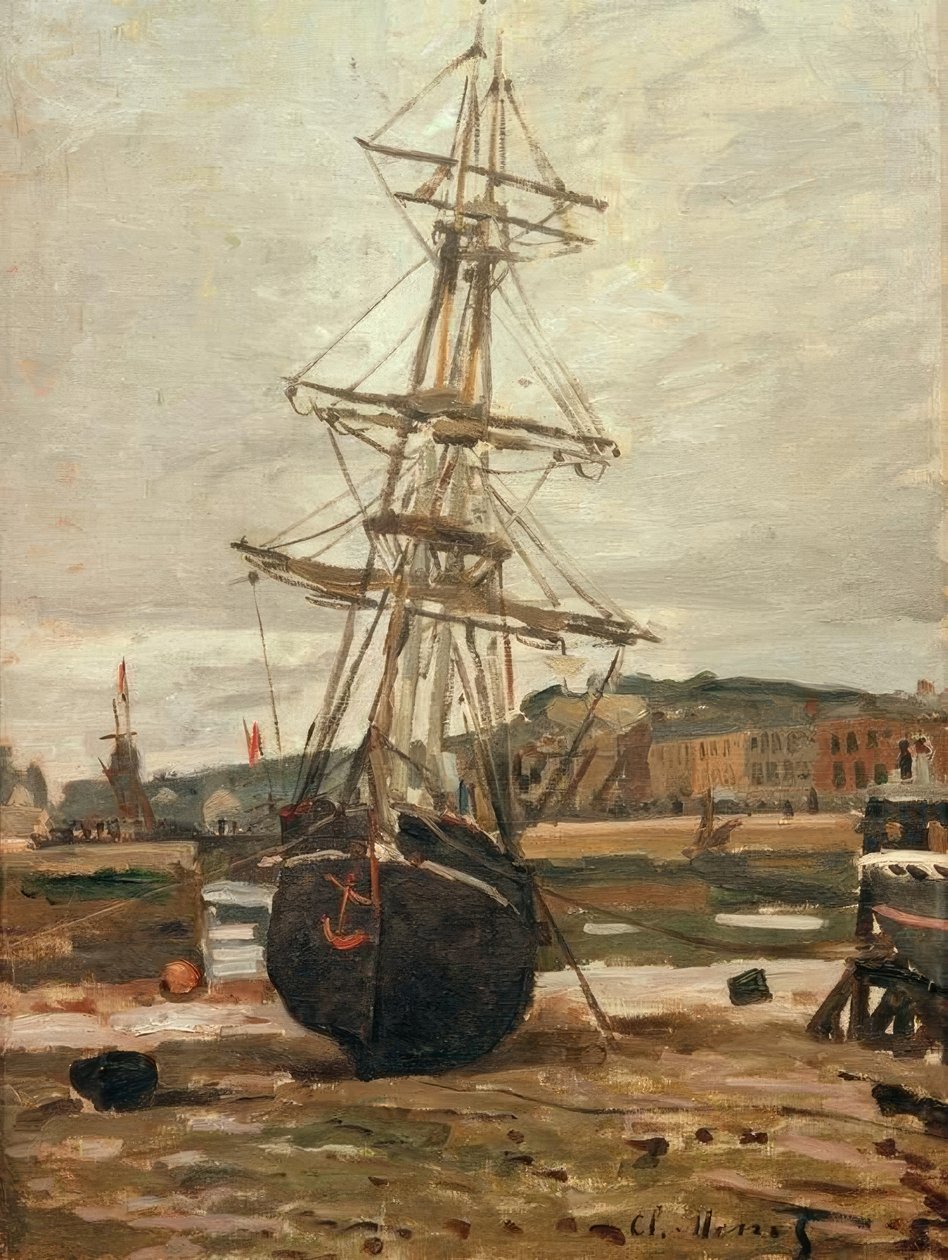 Loď na mělčinu ve Fecamp od Claude Monet