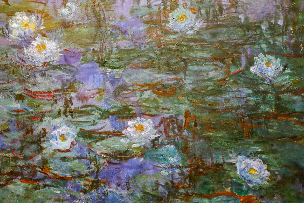 Modré lekníny (detail) od Claude Monet