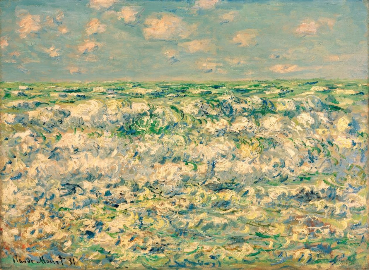 Lámající vlny od Claude Monet