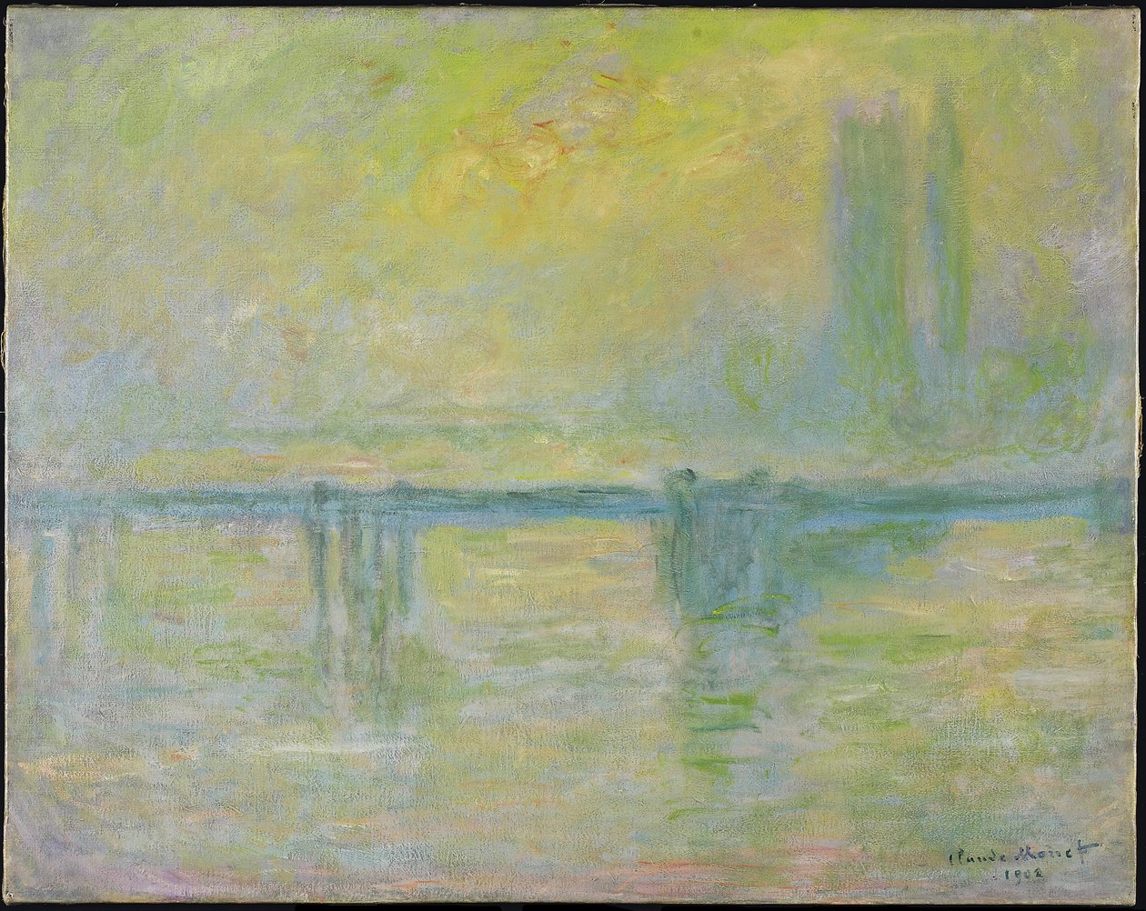 Charing Cross Bridge: Mlha, 1902 od Claude Monet