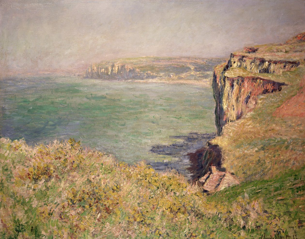 Cliff ve Varengeville, 1882 od Claude Monet