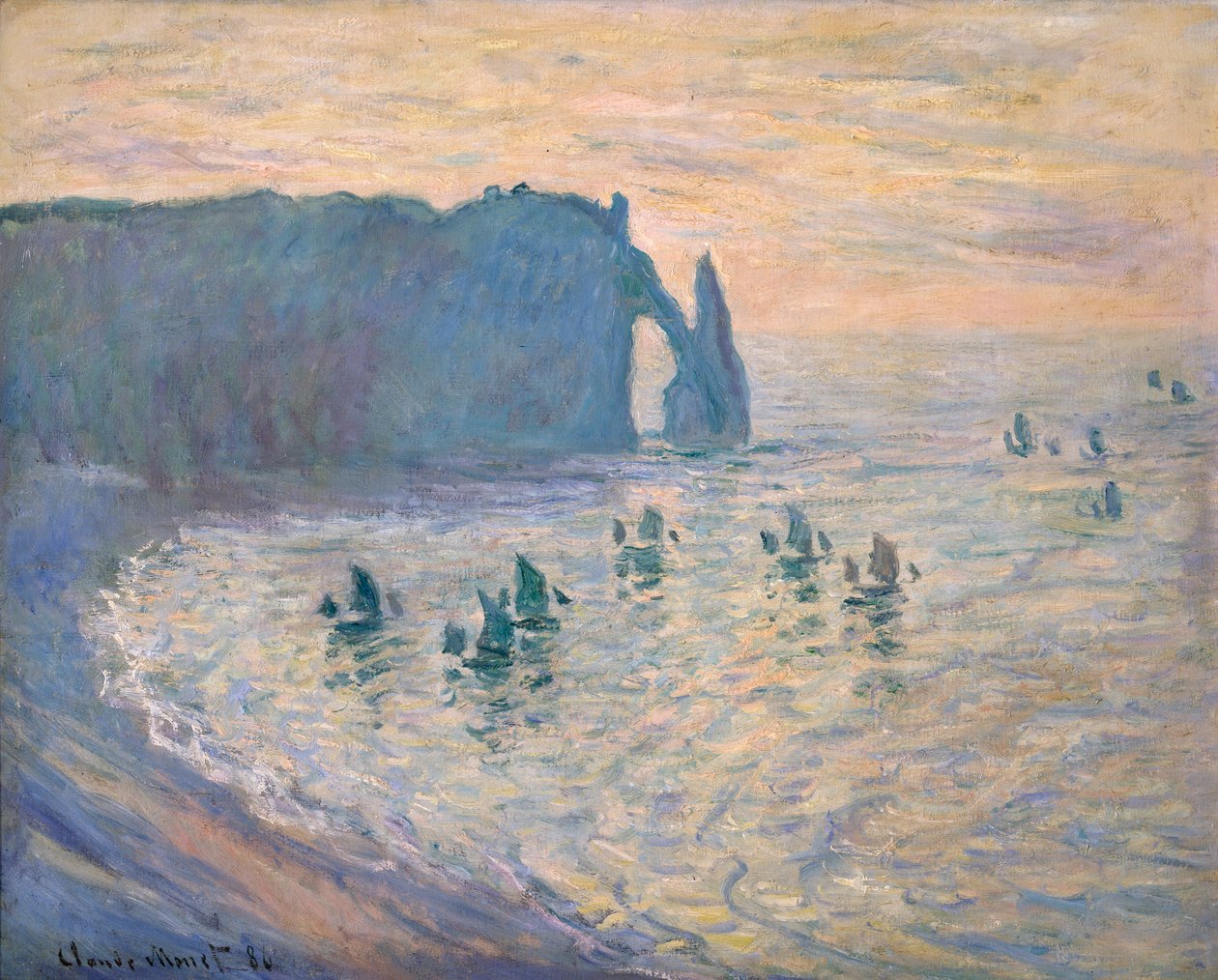 Cliffs at Ètretat, 1885-1886. od Claude Monet