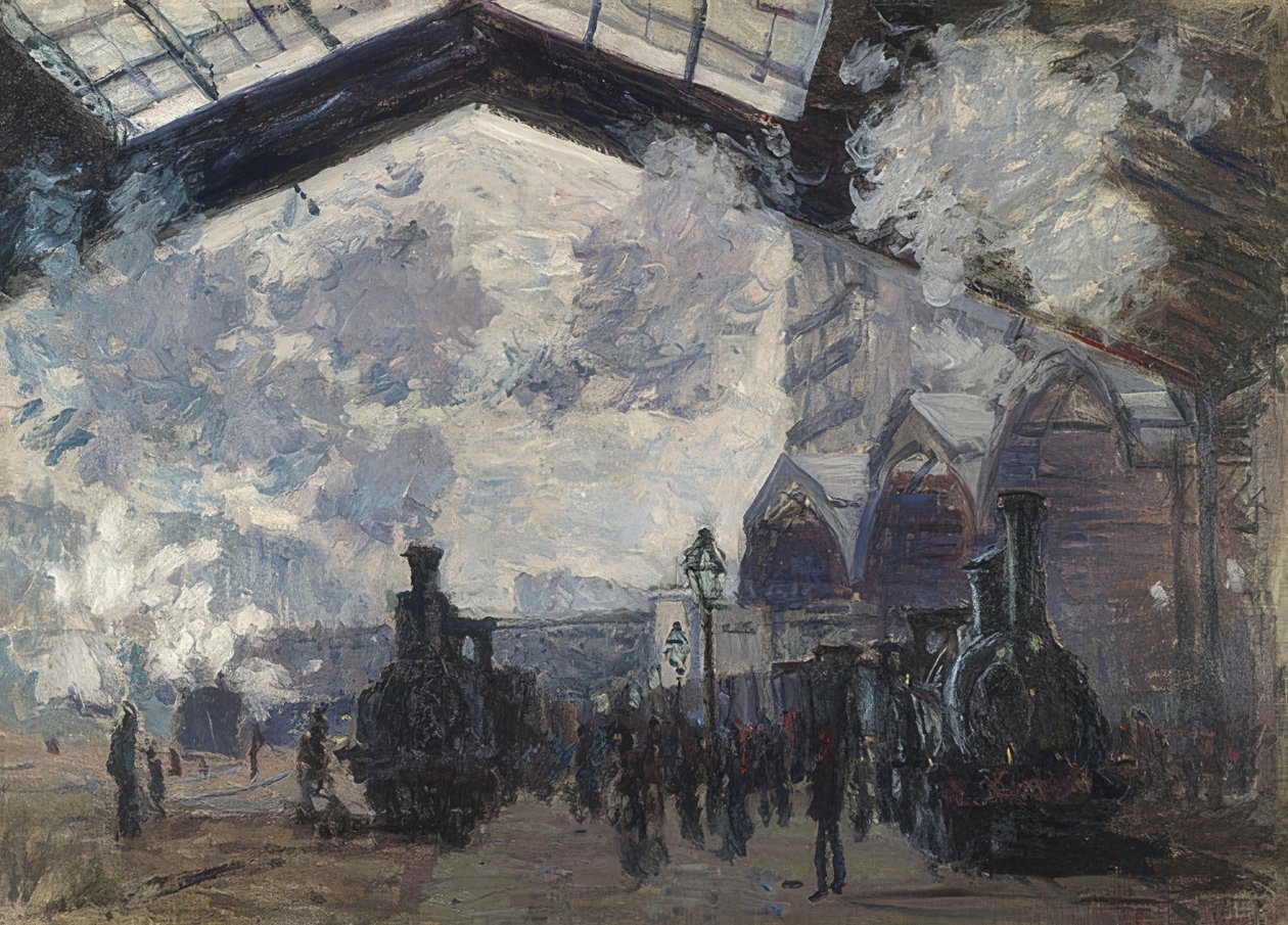 Der Gare Saint Lazare. 1877 od Claude Monet