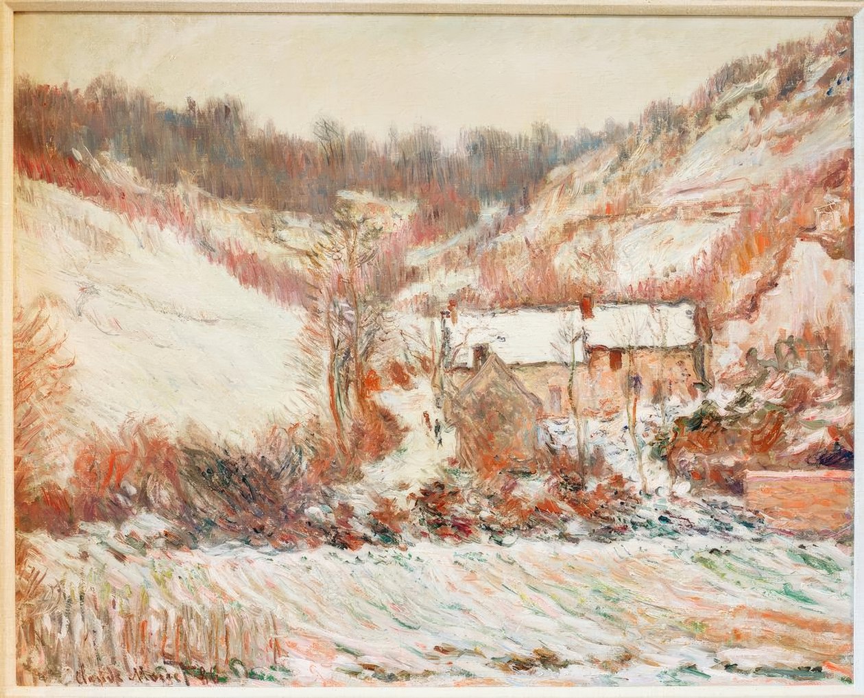 Sněhový efekt ve Falaise (Schneestimmung bei Falaise) od Claude Monet