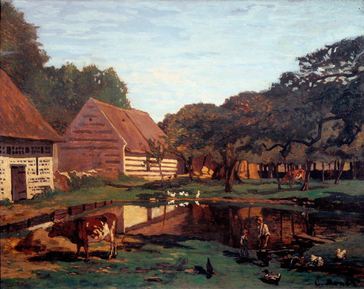 Farma v Normandii (malba, kolem roku 1863) od Claude Monet