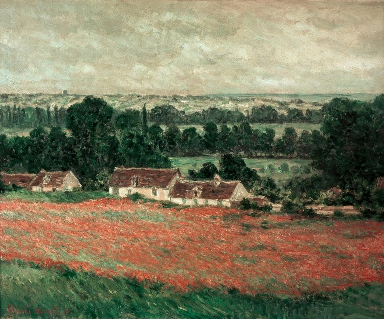 Pole vlčích máků, Giverny od Claude Monet