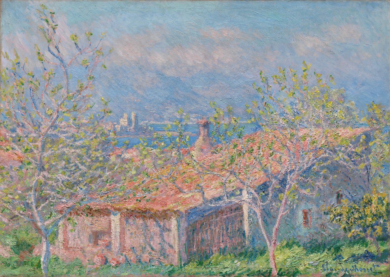 Zahradníkův dům v Antibes od Claude Monet