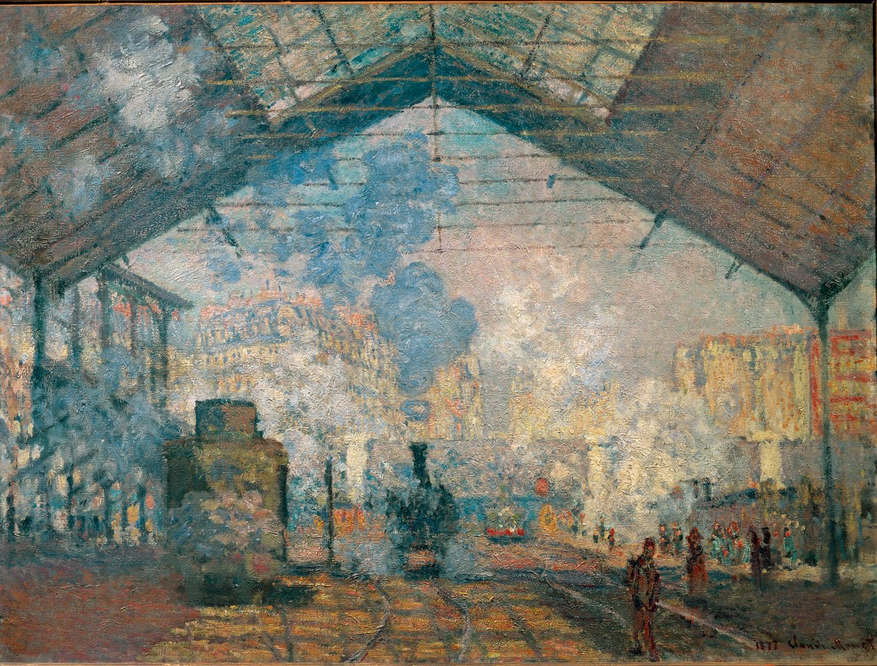 Stanice Saint-Lazare od Claude Monet