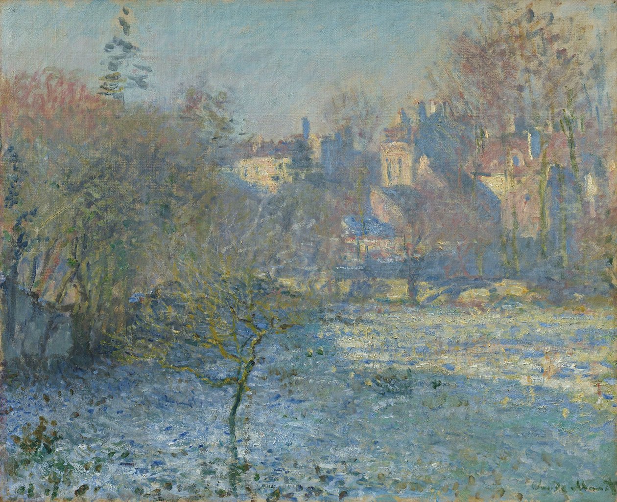 Německy: Hoarfrost Frost od Claude Monet