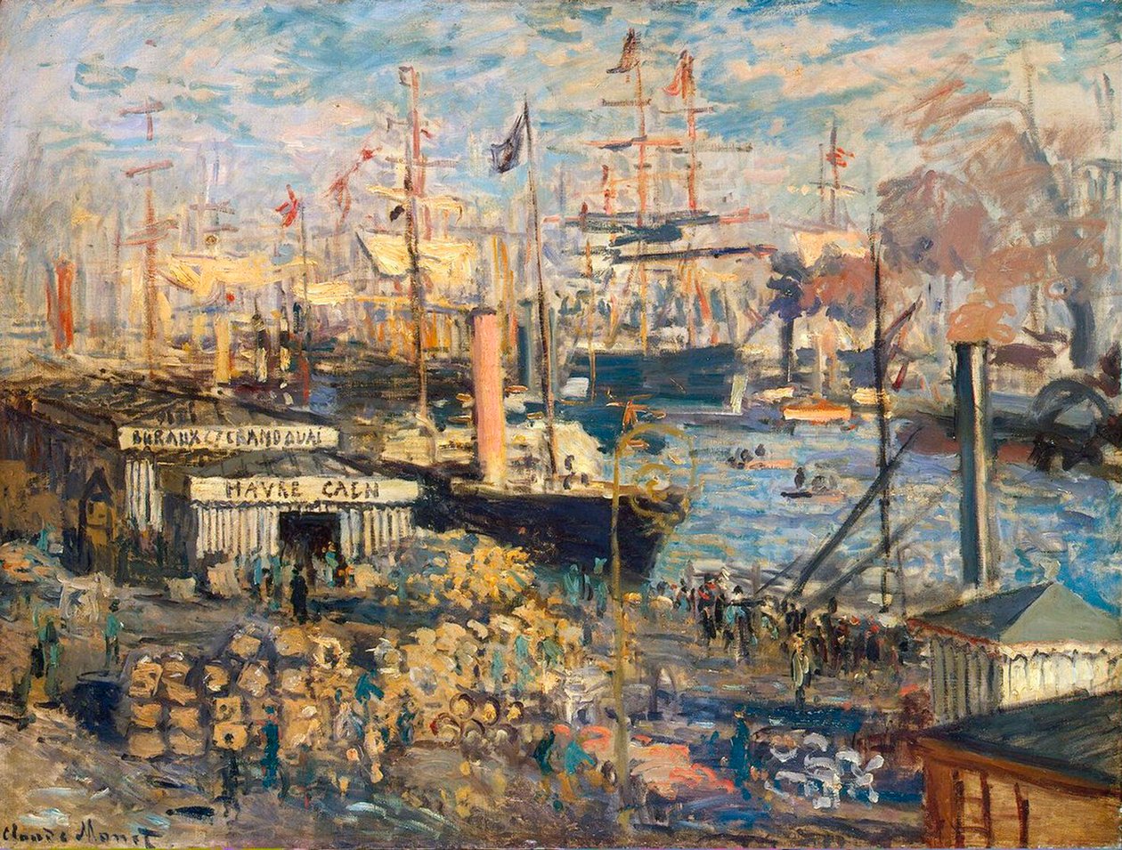 Grand Quai v Havru, 1872. od Claude Monet