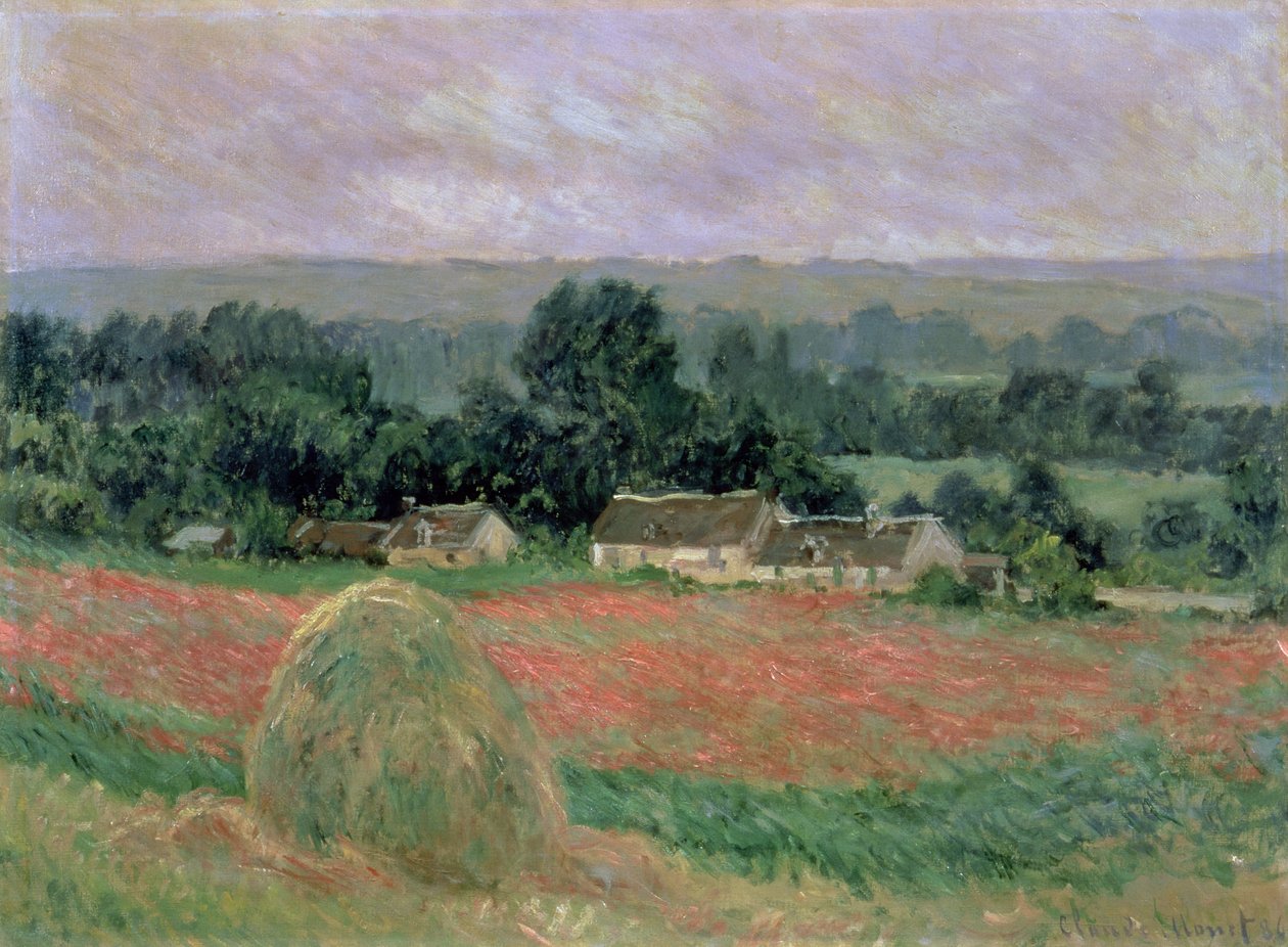 Kupka sena v Giverny, 1886 od Claude Monet