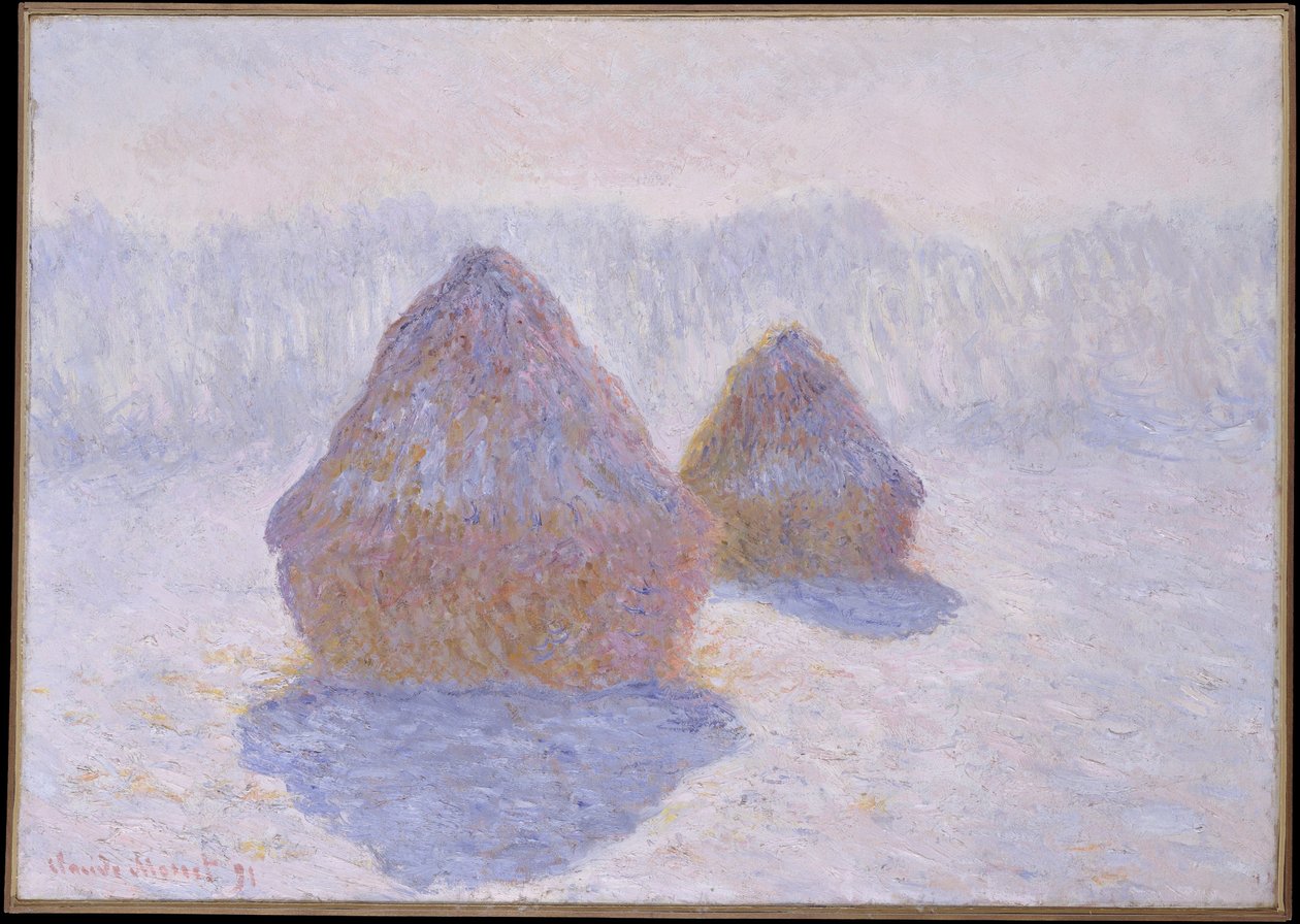 Stohy sena (účinek sněhu a slunce) od Claude Monet