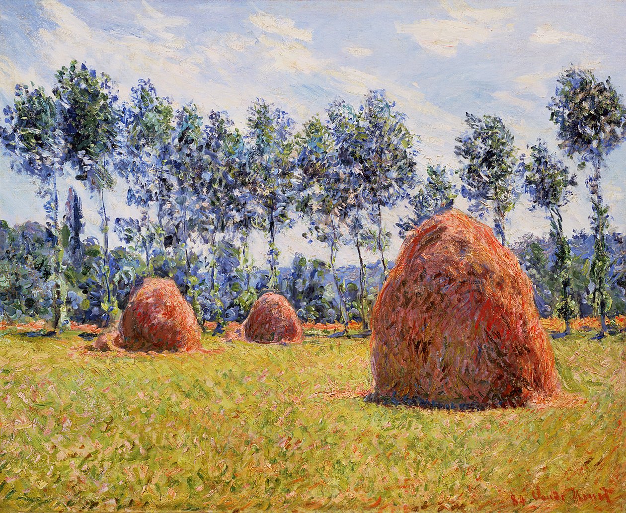 Kupky sena v Giverny, 1884 od Claude Monet