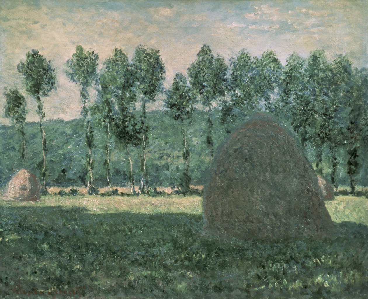 Kupky sena u Giverny, kolem 1884-89 od Claude Monet