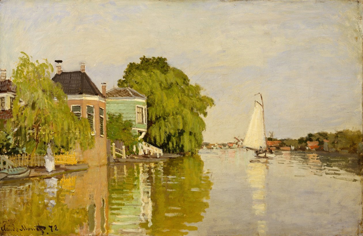 Domy na Achterzaan, 1871 od Claude Monet
