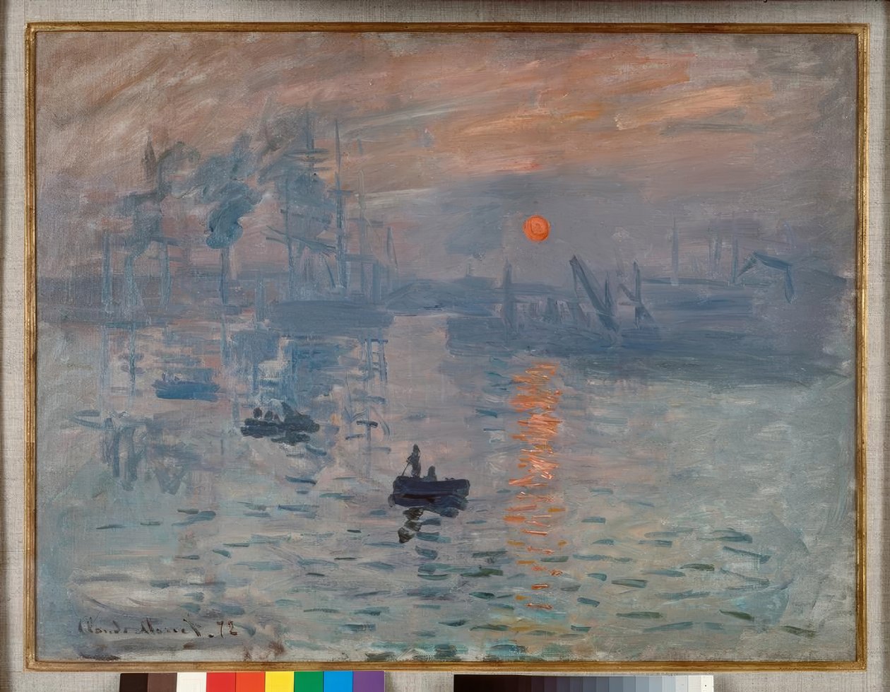 Tisk, vycházející slunce od Claude Monet