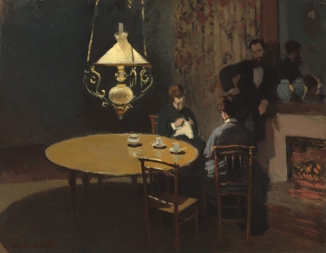 Interiér, po večeři, 18681869. od Claude Monet