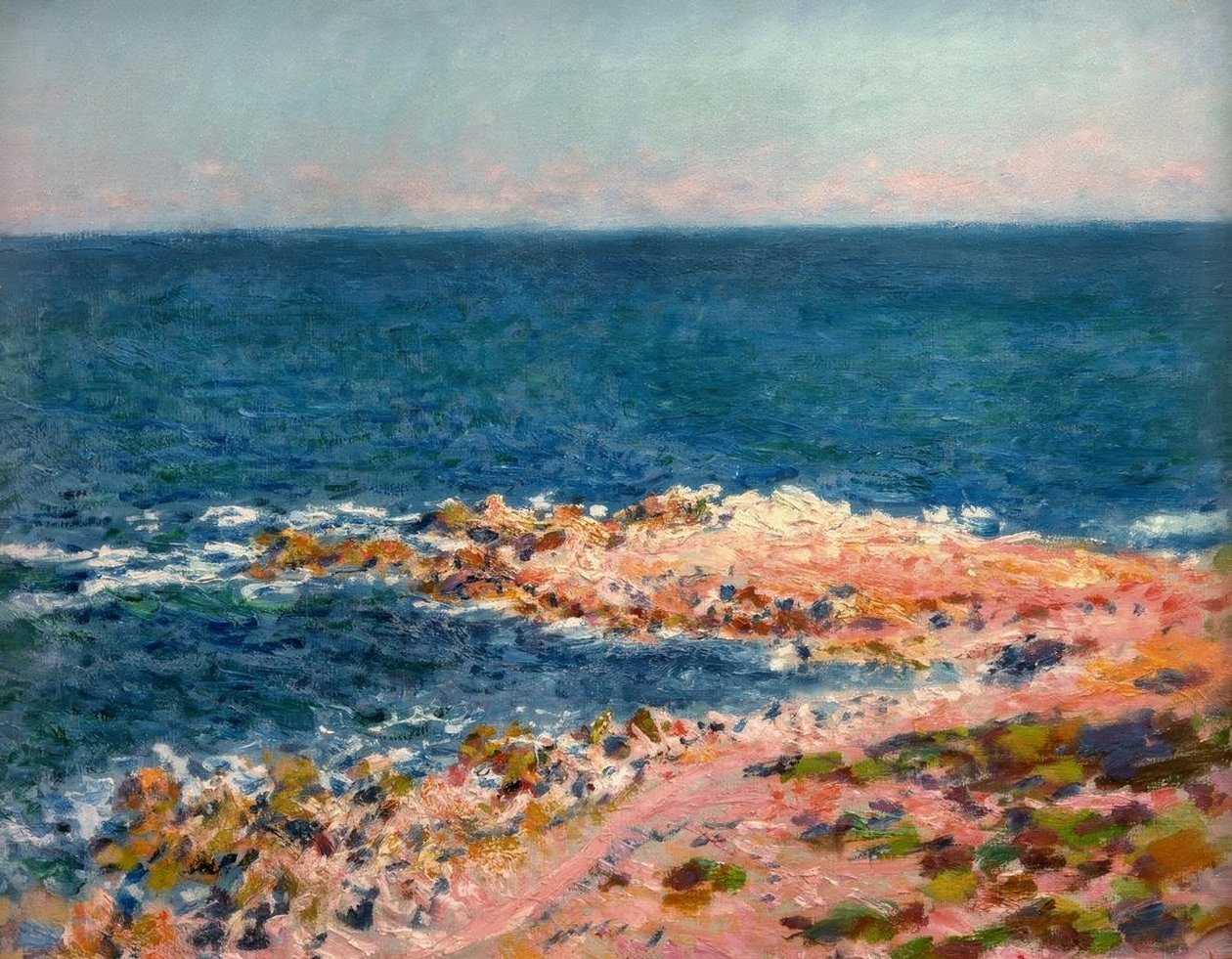 Velká modrá v Antibes od Claude Monet
