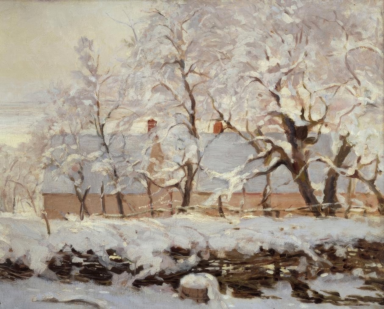 La pie (Straka) od Claude Monet