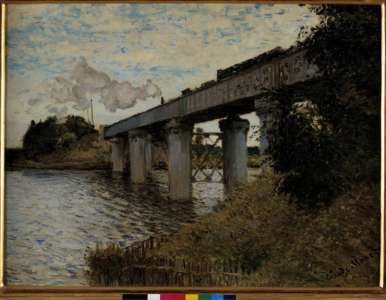 Železniční most v Argenteuil od Claude Monet
