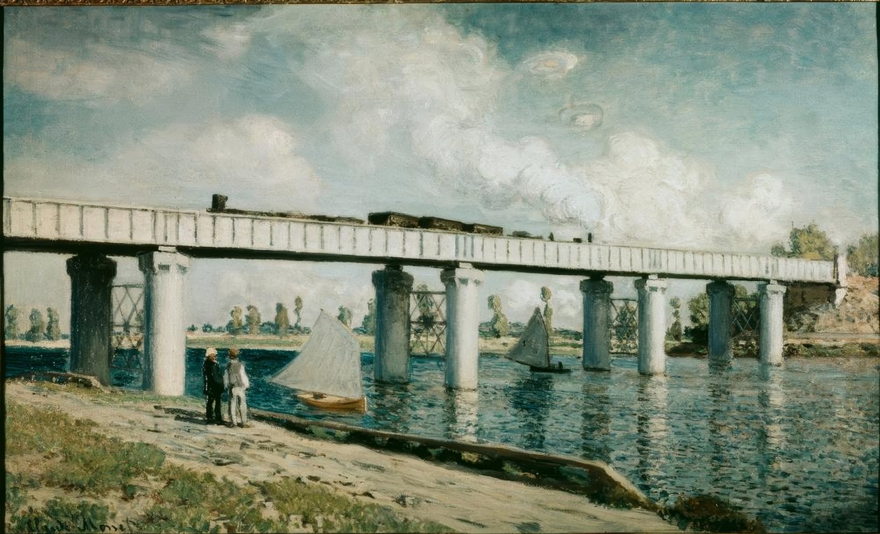 Železniční most v Argenteuil od Claude Monet